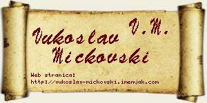 Vukoslav Mickovski vizit kartica